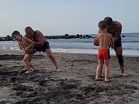 Antrenament pe plaja din Tenerife